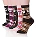 DoSmart Women's Super Thick Winter Wool Casual Crew Socks-5 Pairs(Squirrel)