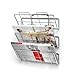 Spectrum Diversified File Holder and Magazine Rack, 3 Tiers, Wall Mount, Chrome