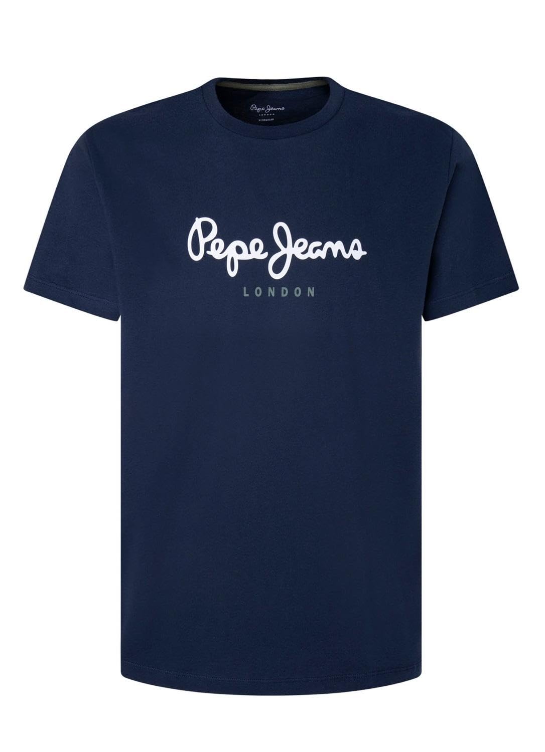Pepe Jeans Herren Eggo N T-Shirt, Blue (Navy), XL 5