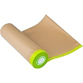 Pre-Taped Masking Paper for Painting - 18 inch x 50 feet Tape and Drape Painters Paper, Paint Adhesive Protective Paper Roll