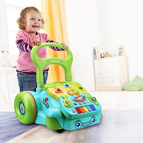 Forstart Sit-to-Stand Learning Walker Push and Pull Activity Center Music and Light Adjustable-Height Early Dvelopment Toys for 6 Months to 3 Years Old - Thumbnail 6
