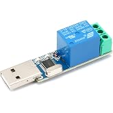 JESSINIE USB Serial Port Control Relay Module Sturdy Durable Lightweight USB Relay Module USB Intelligent Control Switch Overcurrent Protection Intelligent Command Control Switch Intelligent Home