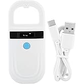 Pet Microchip Reader RFID 134.2Khz, Pet ID Microchip Scanner with 0.91 Inch High Brightness OLED Display and Rechargable by T