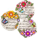Spring Cement Stepping Stones with Inspirational Sayings, 6