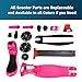 SKIDEE Kick Scooters for Kids Ages 3-5(Suitable for 2-12 Year Old)Adjustable Height Foldable Scooter Removable Seat,3 LED Light Wheels, Rear Brake,Wide Standing Board,Outdoor Activities for Boys/Girls