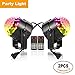 YiYiBa Party Lights,Disco Ball DJ Lights RGB Stage Lighting Strobe LED 11 Color Changing Sound Activated Magic Ball Effect Strobe Lights with Remote Control For Dj Club Bedroom Kids Birthday(2 PACK)
