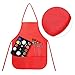 Blulu 12 Pieces Children's Apron Painting Aprons with Pockets for Kids Painting and Baking, 6 Colors