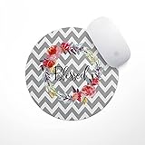 Blessed Floral Wreath Mouse Pad - Neoprene Inspirational Quote Mousepad, Office Space Decor, Home Office, Computer Accessories