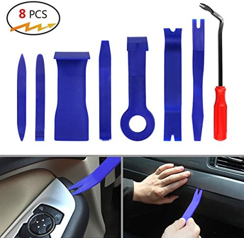 CYzuantan Set of 8 pcs Trim Tool Set,Removal Tool Kit,Trim Removal Kit,Panel Removal,Auto Trim Removal Tool,Auto Trim,Installer Pry Tools Kit,Auto Trim Tool Kit,Pry for Door Trim Molding Dash Panel