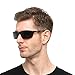 SOXICK Men's Polarized Sunglasses UV400 Retro Unbreakable Metal Driving Sunglasses (Black 3)
