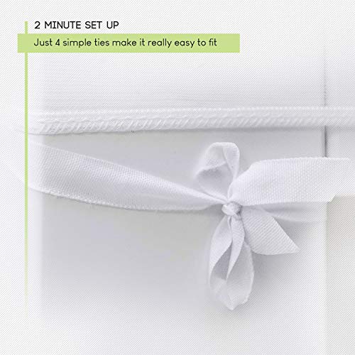 Mosquito Net for Crib - Baby Crib Net to Protect from Insects & Keep Baby in Safely - with Zipper Feature for Quick, Easy Access (by Luigi's)
