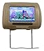 Pair Rockville RHP91-BG 9” Digital Panel Biege Car Headrest Monitors w/ Speakers