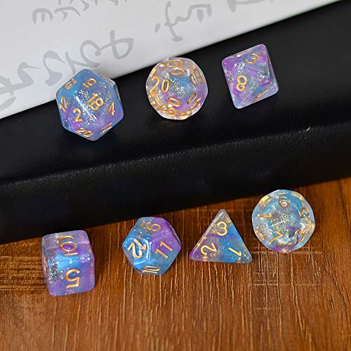 image for UDIXI DND Dice Sets Swirls Iridecent Dice for Dungeons and Dragons Pat