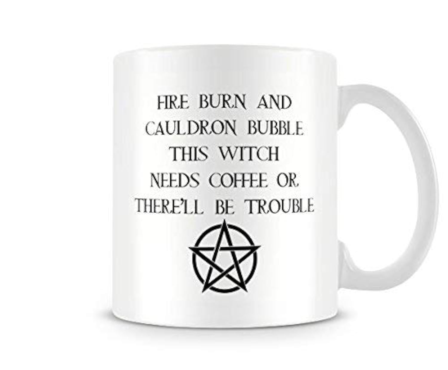 Behind The Glass - Witch's Mug - Printed Funny Mug - Great Gift/Present Idea, Ceramic, 11fl.oz.