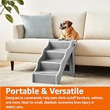 Amazon Basics Foldable Dog Steps Grey 60.7 x 40.9 x 50.2 cm view 5
