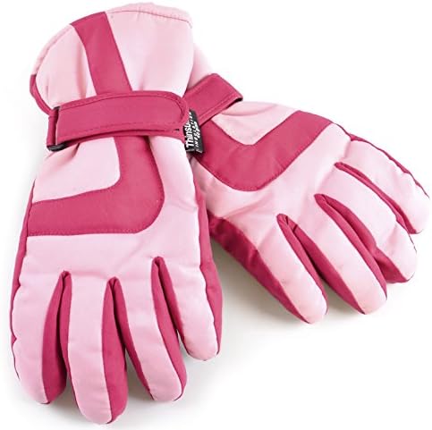HeatGuard Girls Padded Ski Gloves with Thinsulate Lining