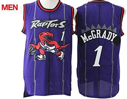 Mens Toronto Raptors #1 Tracy McGrady Retro Jersey Purple M