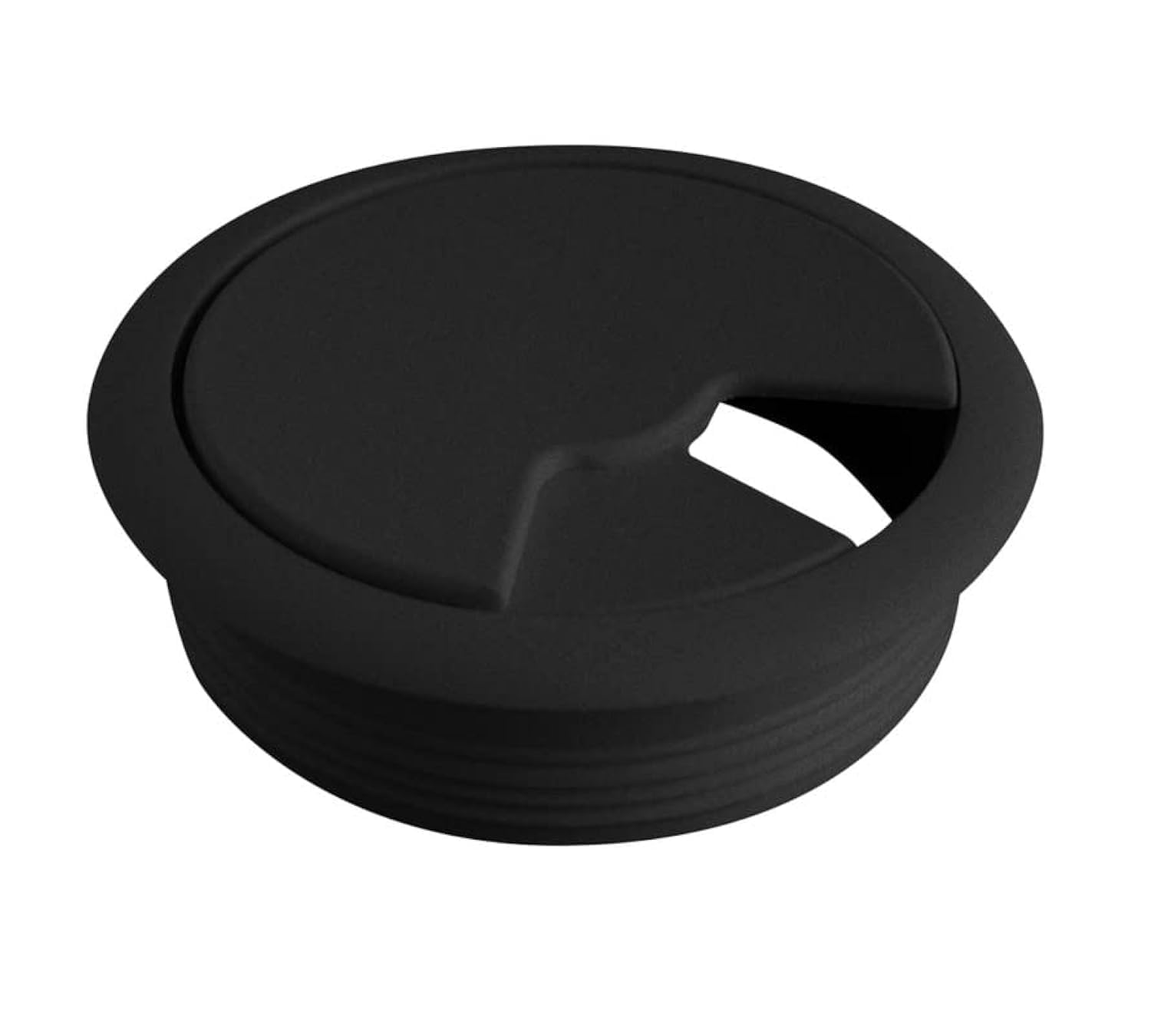 DOJA Barcelona | Black Cable Rail | Pack 8 | Round Cable Organizer | Diameter 60 mm | Cable Cover for Desk Organizer, Table, Desk, White, Ladron Plugs, Table Computer.