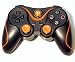 FSC Wireless Remote PS3 Controller Gamepad for use with PlayStation 3 (Black&Orange)