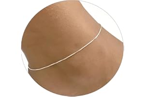 TAVMUDAR MOLEVY Ankle Bracelets for Women 14K Gold Plated Anklet Silver Anklets Waterproof Evil Eye Beaded Pearl Tennis Crystal Heart Cuba Link Chain Anklets Dainty Jewelry Gift for Her