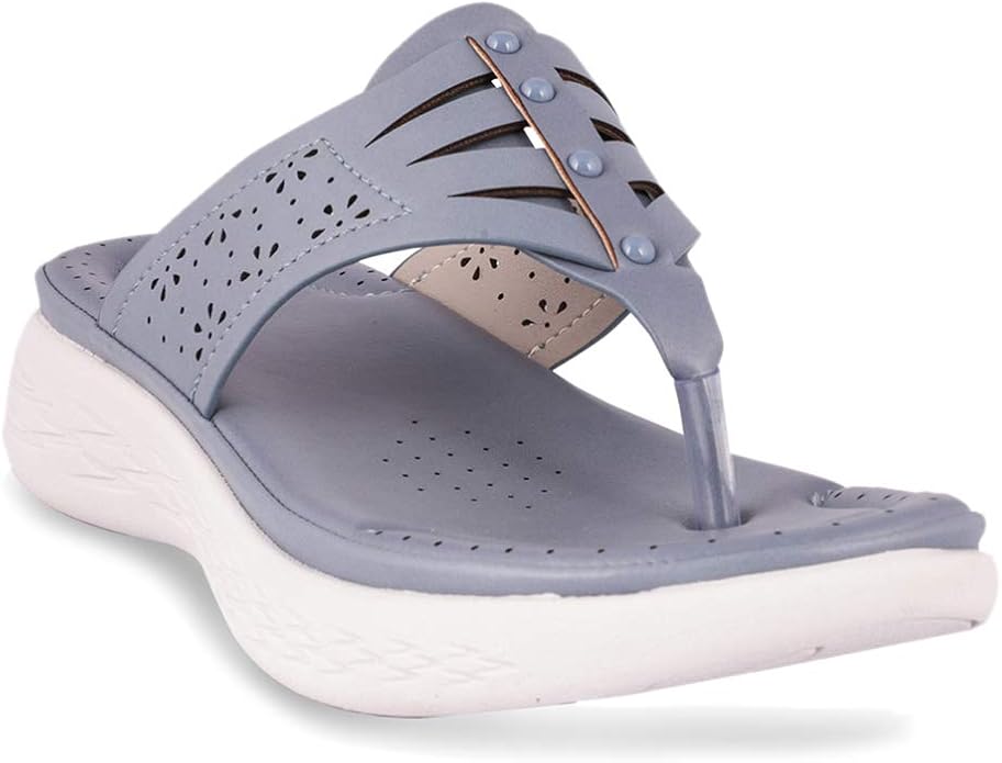 Amazon.com | Ceriz Women Perforations Sandals - Blue | Flats