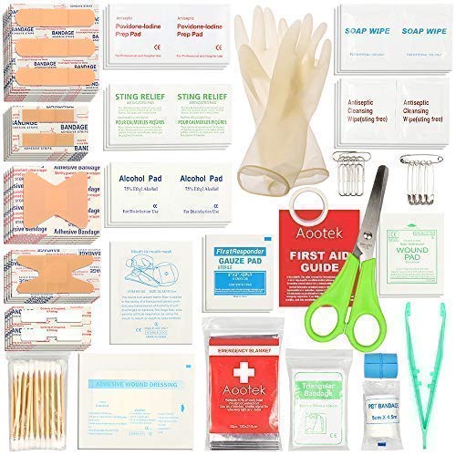 Aootek-Upgraded-first-aid-survival-KitEmergency-Kit-earthquake-survival-kit-Trauma-Bag-for-Car-Home-Work-Office-Boat-Camping-Hiking-Travel-or-Adventures
