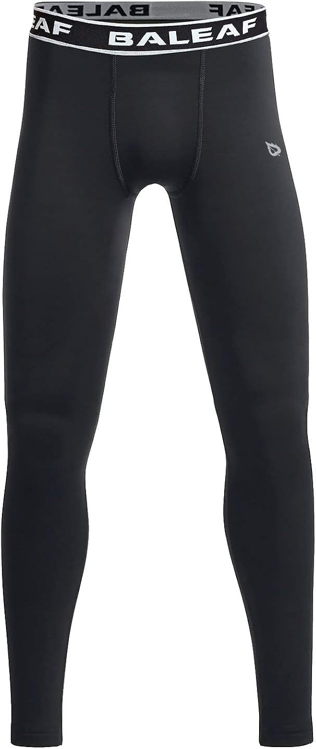 BALEAF Youth Boys'/Girls' Compression Pants Base Layer Yoga Leggings Sports Tights Running Workout Training: Clothing