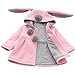 Urtrend Baby Girl's Toddler Winter Coat Jacket Outerwear Ears Hoodie(Tag 6/70,Pink)