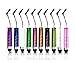 10 Pcs Mini Stylus Set Aqua Blue/Black/Red/Pink/Purple Stylus/styli Touch Screen Cellphone Tablet Pen for iPhone 4G 3G 3GS iPod Touch iPad 2 3 SONY PLAYSTATION PSP PS VITA Motorola Xoom, Samsung Galaxy, BlackBerry Playbook AMM0101US, Barnes and Noble Nook Color, Droid Bionic
