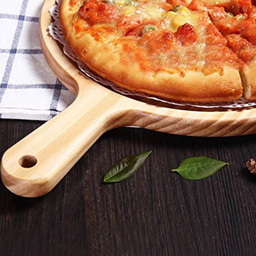 Wood Pizza Peel Pizza Paddle Spatula Round 12" Transfer Tray Baking Shovel Cake Lifter for Moving Pizza, Cookies Pie, Cakes, Bread
