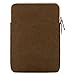 Kinmac Coffee Color Canvas Vertical Style 14 inch Laptop Sleeve with Pocket for 14 inch 14.0 inch Laptop and MacBook Pro 15 Retina