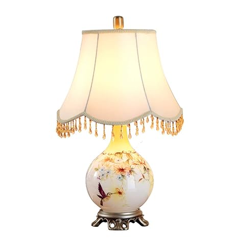 Handgemalte Glaslampe Schlafzimmer Nachttischlampe kreative Garten Stil