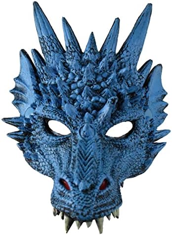 Amazon.com: HMS Supersoft Dragon Mask -Bl Adult Costume, Blue, One