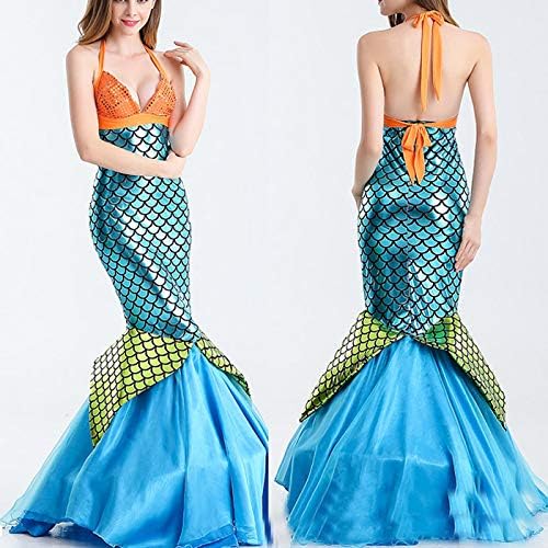 Amazon ハロウィン衣装 コスプレ 仮装 コスチューム 人魚姫 Halloween 変装 コスプレ衣装 マーメイド Cos ワンピース ロング丈 大きいサイズ ハロウィン 仮装パーティー 舞台衣装 セクシー Xxl 写真参照 コスプレ 仮装 通販