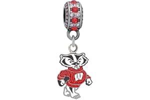 FINAL TOUCH GIFTS University of Wisconsin Mascot Charm Compatible with Pandora Style Bracelets