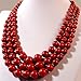 Jane Stone 3-Layer Pearl Necklace Bubble Necklace Illusion Necklace Wedding Bridal Jewelry(Fn0659*)