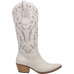 Dingo Womens Music City Cowboy Boots Leather White