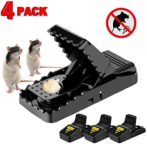 Iprotek Mouse Trap, Mini Rodents/Rat/Mice Traps Kit Safe For Pets/Kids Smart Pest Control That Work Humane More Effective Than The Wooden Catcher pcak of 4