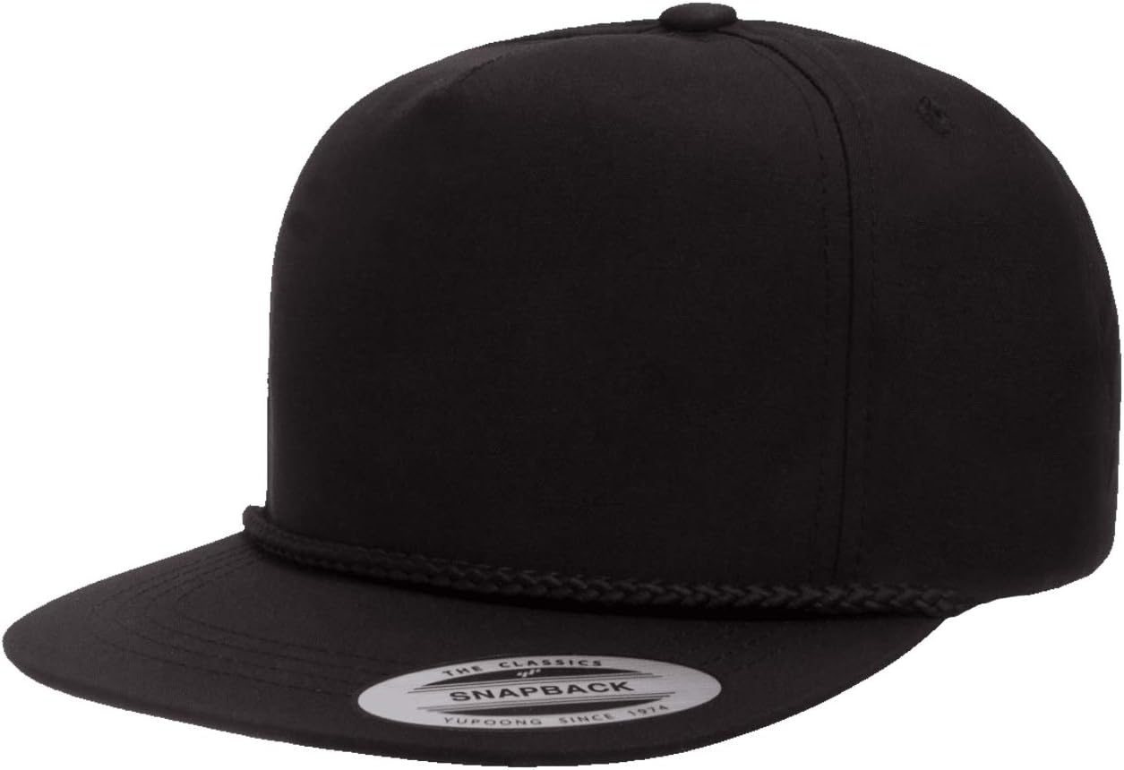 Yupoong Classic Poplin Golf Flatbill Rope Snapback by Flexfit