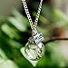 Ingooood Glass bottle necklace Natural dandelion seed in glass necklace Make A Wish silver plated jewelry