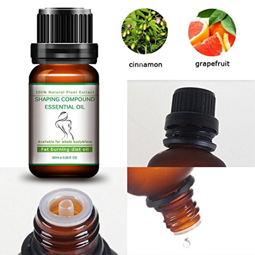 Hunputa 100% Pure Natural Essential Oils ,Slimming Essential Oil Massage Weight Loss Product Leg Body Waist Fat Burning - Thumbnail 7