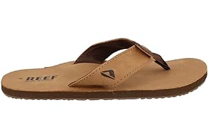 Reef Leather Smoothy Mens Flip Flop, No Break In Period Leather, Durable Outsole