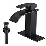 VOTON Black Bathroom Faucets Modern Waterfall