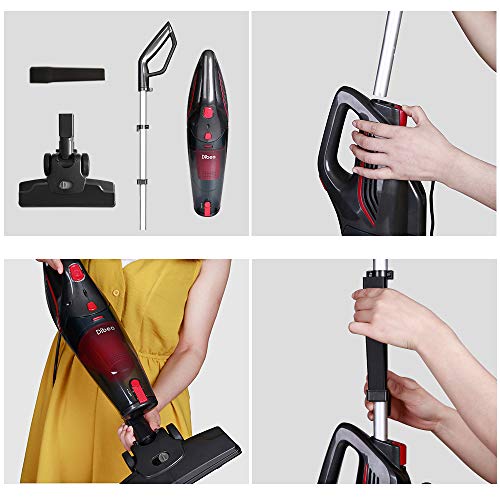 Dibea 18Kpa Corded Stick Vacuum Cleaner 2 in 1 Lightweight Upright and Handheld Vacuum, Strong