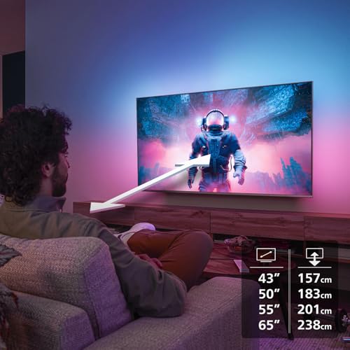 Philips Ambilight 'The One' 75PUS9000 4K QLED Smart TV - 75 Zoll Display mit P5 Perfect Picture Engine Ultra HD, Titan OS, Dolby Vision und Dolby Atmos Sound 10