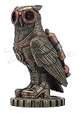 Mini Steampunk Owl with Goggles and Jetpack Figurine