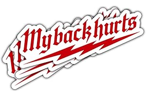 BOZENTIM 3Pcs My Back Hurts Sticker, My Back Hurt Bumper Stickers, Funny Builder Electrician Construction Welder Carpenter Decal, Toolbox Sticker for Laptop Bottle Car Phone Helmet 3" (Normal, 3in)
