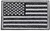 U-LIAN USA Flag Patch Embroidered American Flag Tactical Patch Hook&Loop Fastener Backing Emblem (Black+Silver Grey)