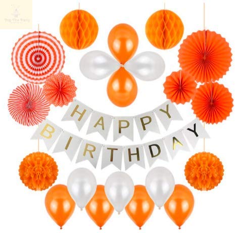 Pop The Party Happy Birthday Banner Latex Balloon Paper Party