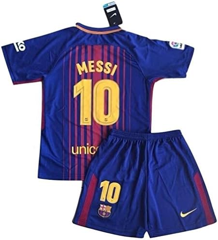 New 2017-2018 Nike Messi #10 Barcelona Home Jersey and Shorts For Kids and Youths (11-13 Years Old)
